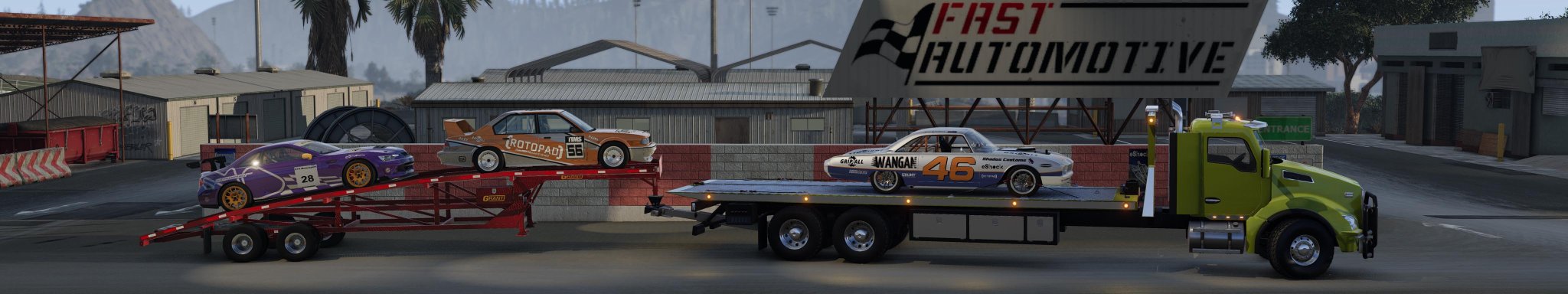 0 BeamNG T880 FLATBED with WEDGE TRAILER & 3 TRACK CARS copy.jpg