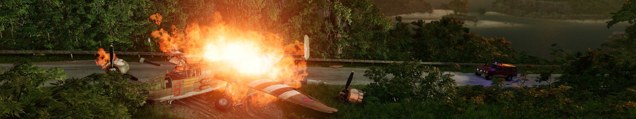 1 BeamNG B25 Mitchell BOMBER at JUNGLE ROCK Fire copy.jpg