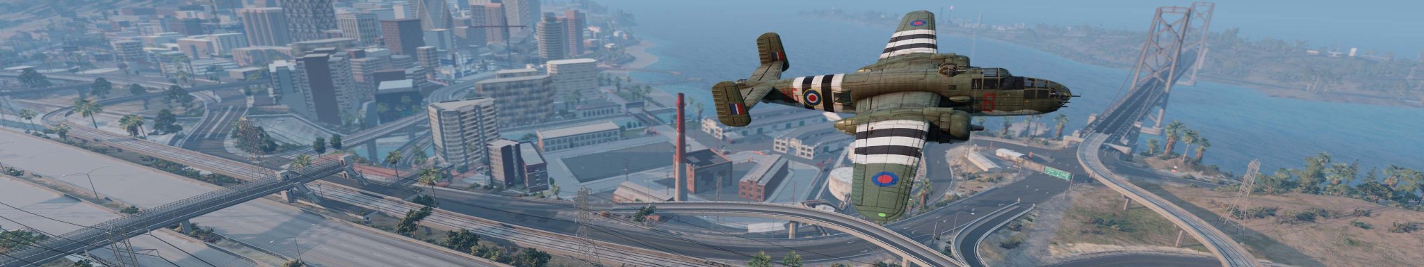 2 BeamNG B25 Mitchell BOMBER at WEST COAST Bridge copy.jpg