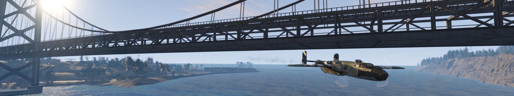 3 BeamNG B25 Mitchell BOMBER at WEST COAST Bridge copy.jpg