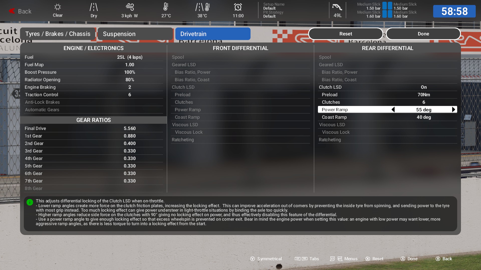 LMDh cars have more diff settings.