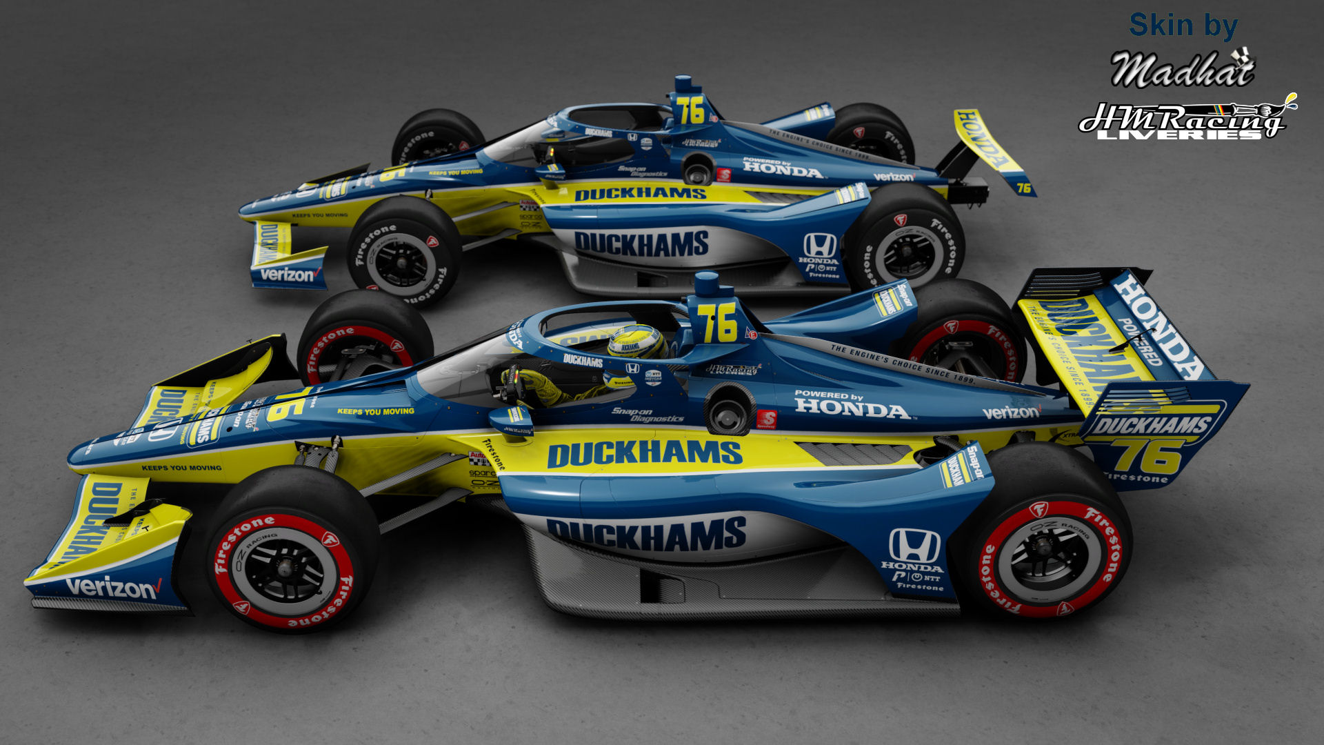 DUCKHAMS 76 IndyCar Madhat HMRacing Liveries 02.jpg