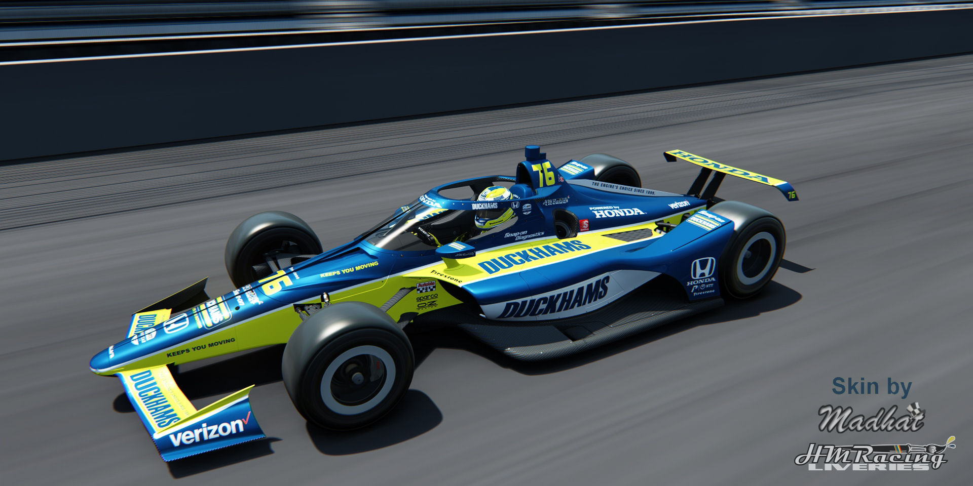 DUCKHAMS 76 IndyCar Madhat HMRacing Liveries 05.jpg