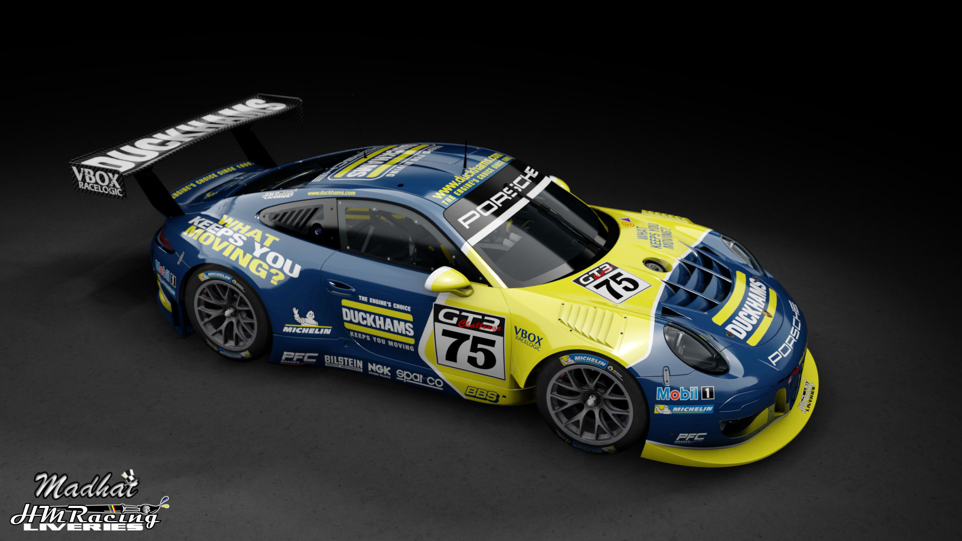 DUCKHAMS Porsche 911 GT3 R 2016 Madhat HMRacing Liveries 03.jpg