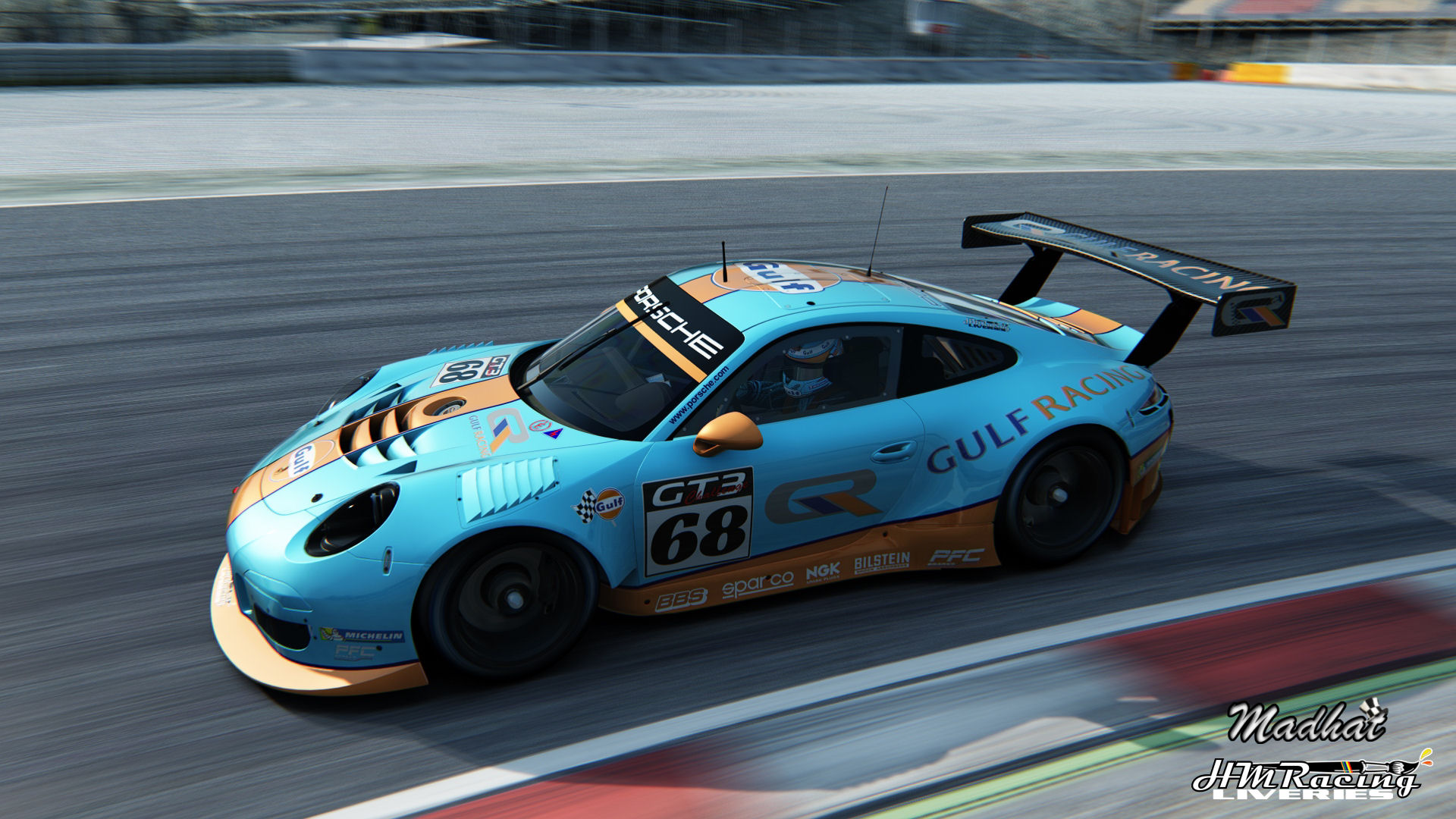 Gulf Porsche 911 GT3 R 2016 Madhat HMRacing Liveries 06.jpg