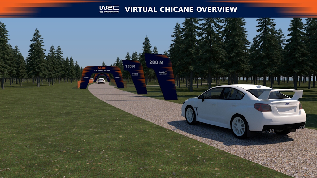 Gráfico de chicane virtual del Rally de Finlandia del WRC