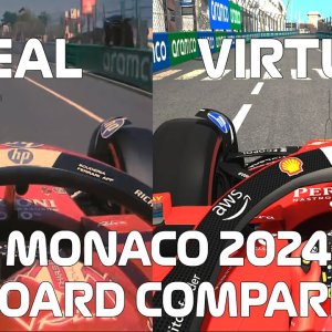 Real VS Virtual | F1 '24 Monaco Onboard Ferrari SF-24 Comparison #simracing