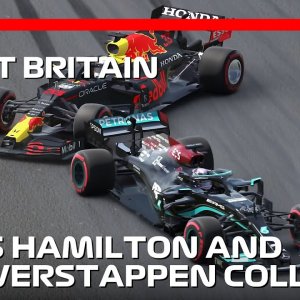 Max Verstappen & Lewis Hamilton's Lap 1 Collision | 2021 British Grand Prix | #assettocorsa